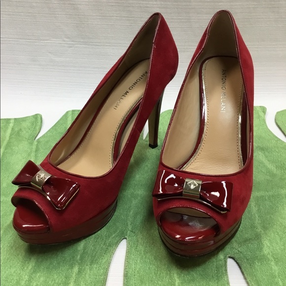 ANTONIO MELANI Shoes - Gorgeous Red Leather Heels by Antonio Melani